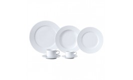 Jogo de Jantar de Porcelana 42 Peças - BRANCO